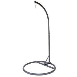 Round Base Heavy Duty Hanging Stand - Powder Coated Hammock Stand for Hammock Chair, Indoor and Outdoor (Grey)