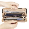 Royal Bagger RFID Kiss Lock Wallet, Solid Color Multi-card Slots