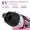 8V Cordless Screwdriver,6+1 Torque Max 10N·m Electric Power Screwdriver with