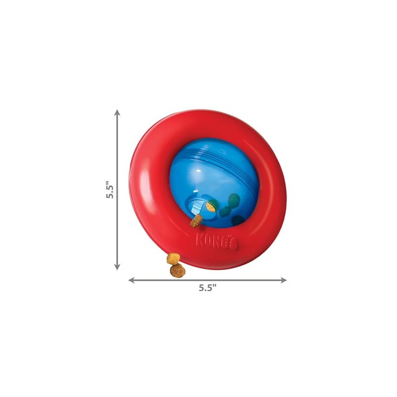 Kong Interactive Gyro Toy, color Rojo con Azul, Chico