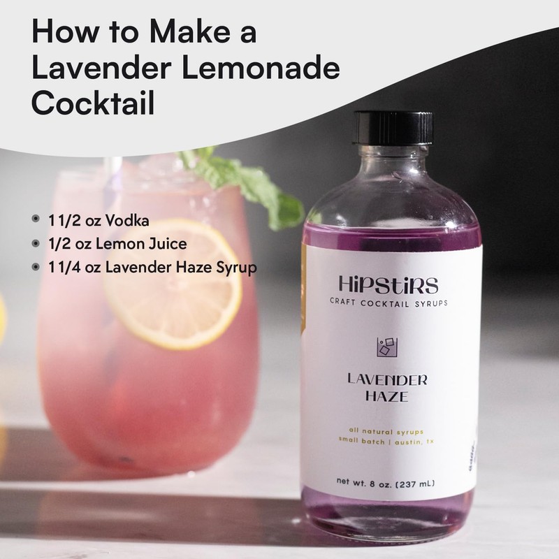 HipStirs Lavender Haze Syrup | Real Ingredients Make Our Luxurious