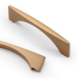 Asidrama 10 Pack 3.75 Inch(96mm) Champagne Bronze Kitchen Cabinet Handles, Cabinet Pulls Kitchen Cabinet Hardware for Cupboard Drawer Pulls