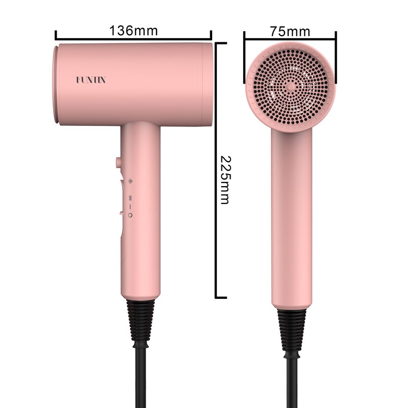 Funtin Hair Dryer Blow Dryer with Diffuser Brush Comb 1800W
