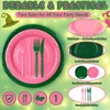 Yungyan 96 Pcs Pink and Green Birthday Party Decorations, Witch