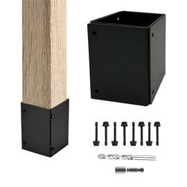 ITeVe.GD Post Base Protectors 1Pack,Adjustable(Range 3.3-6 in) Protects Wood Column for Decks,Wood Fences,Porchs,Mailbox from Lawnmower and Rain Damage…