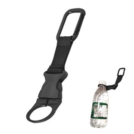 ChasCoCo Plastic Bottle Holder with Key Ring Drink Holder Outdoor Backpack Portable Black