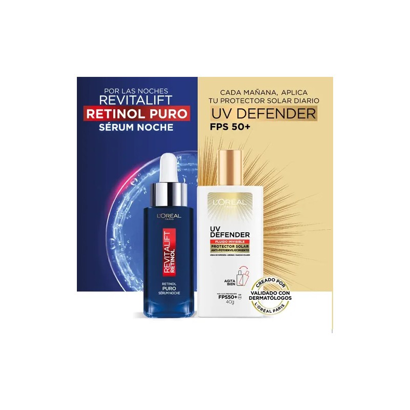 L’Oréal Paris Revitalift Sérum de Noche con Retinol Puro, 30