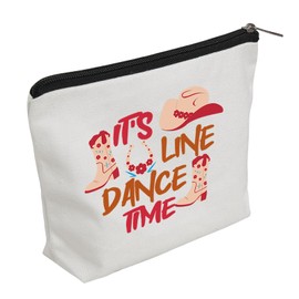 WZJHCL Line Dance Makeup Pouch Bag Line Dancing Cosmetic Kit Bag Line Dancer Survival Kit Country Western Gift Line Dance Lover Gift (Line Dance)