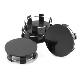 DewFlew 4Pcs Wheel Center Caps for Ford Mustang 2001-2014/F-150 2010-2014/Focus 2002-2004/2015 200 S Sedan Wheel Rim Outer 65mm(2.56in) Inner 59mm(2.32in) Black Hub Caps