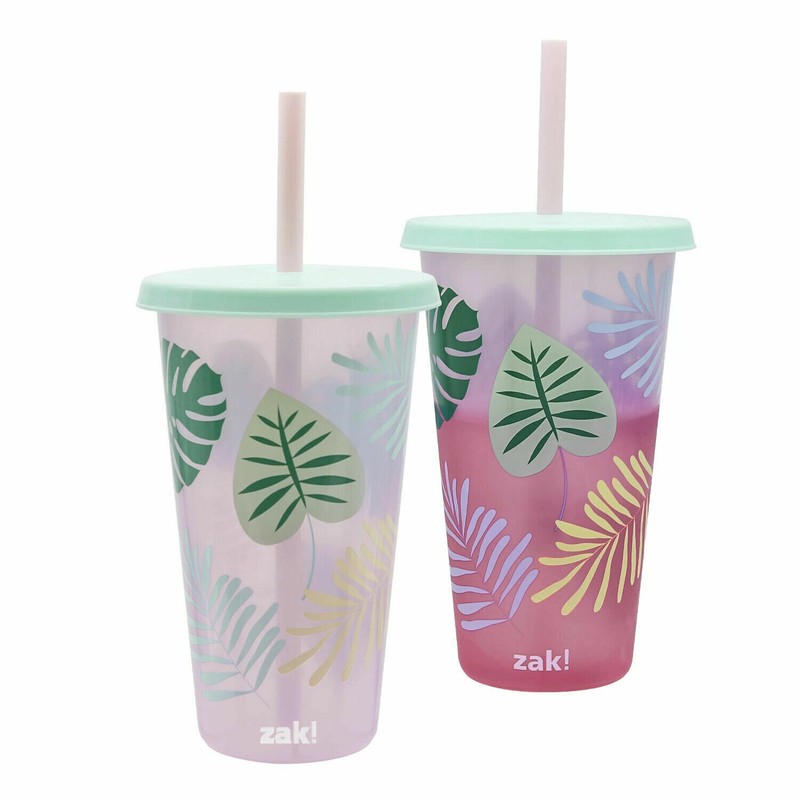 Zak Designs 16 Piece Melamine Color Changing Tumbler & Dinnerware