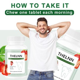 for Gums and Teeth Fresh Breath - 3.5 Billion Advanced Oral Probiotics for Mouth Bad Breath.60 Tablets, 2 Month Supply 1PCS.