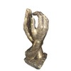 Large Bronze Hands Sculpture Wedding Present Marriage Proposal Life-Size 26cm
