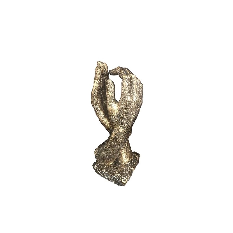 Large Bronze Hands Sculpture Wedding Present Marriage Proposal Life-Size 26cm