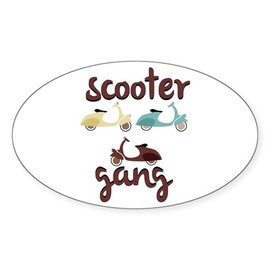 CafePress Scooter Gang Sticker Oval Car Bumper Sticker