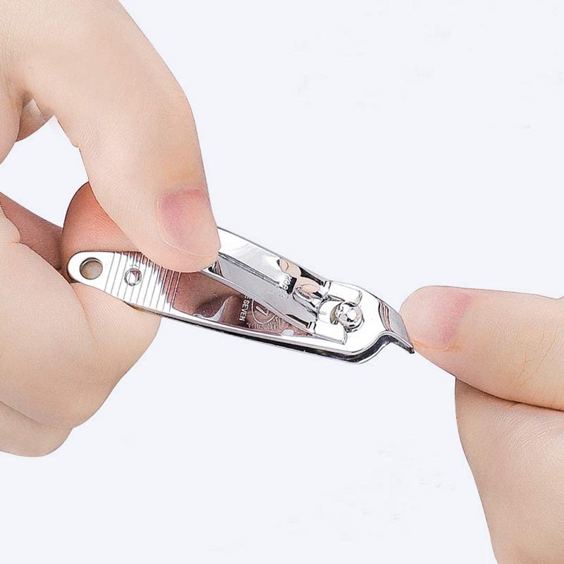 2 PCS Metal Slanted Edge Nail Cutting Clippers Pedicure Manicure