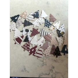 Stampin' Up! 25 Stampin Up CHRISTMAS TREE Holiday Pine Punches Neutrals Punchies Die Cuts