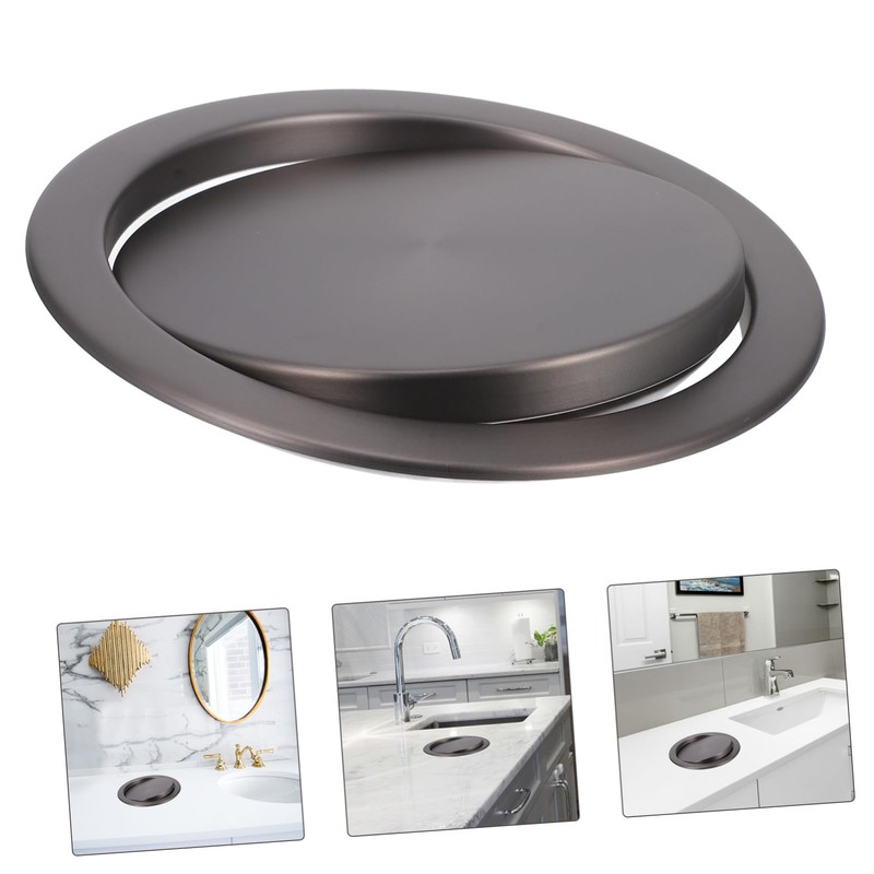 VICASKY Stainless Steel Recessed Trash Can Lid Flap Cover for