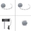 Foldable Purse Hook, 1Pcs Orange Folding Handbag Round Flash Drilling