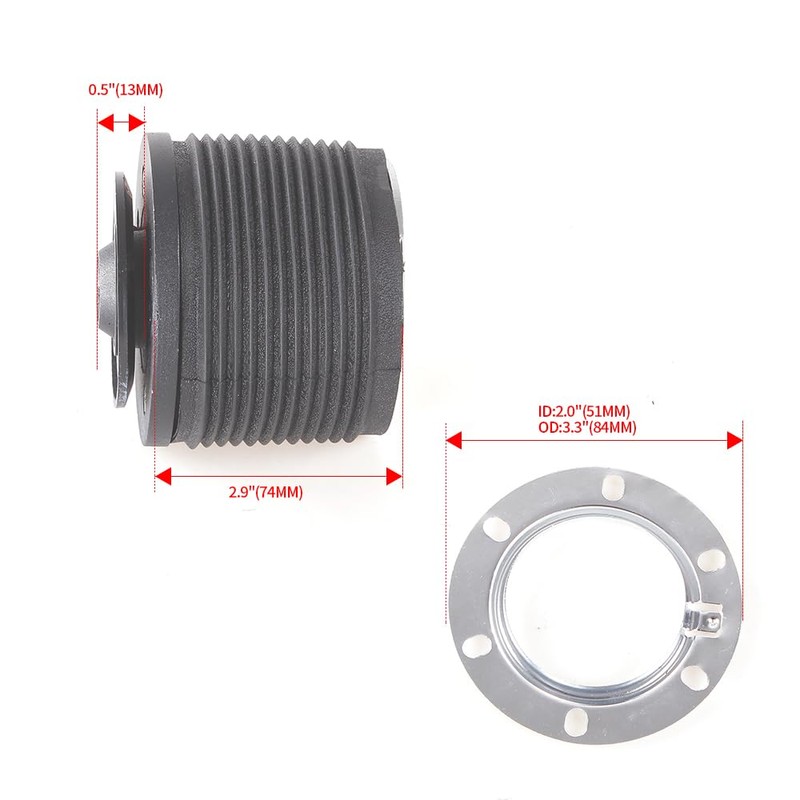 RASTP 6 Bolt Steering Wheel Hub Adapter for 1984-2004 Ford