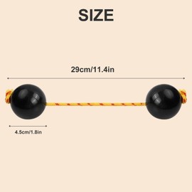 2 pairs of African shaker rhythm balls string instrument egg shaker, African instrument rhythm ball music shaker suitable for parties stage performances concerts weddings black