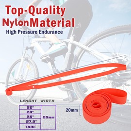 WINDIR 12 Pack Bicycle Rim Liner Strips, Nylon 700C/26'' Bike Tire Liner Tape, Quality Tire Rim Inner Tube Tape for Mountain and Road Bikes, 700CX20mm