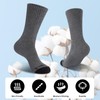 Monxiery Mens 100% Cotton Moisture Wicking Cushioned Crew Socks, Athletic