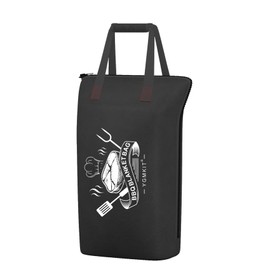 BBQ Blanket for Resting Meat, Reusable Smoker Meat Resting Blanket, Smoker Grilling Insulated Meat Resting Bag, Brisket Resting Blanket with Wide Mouth and Zipper for Large Brisket, 21 Inch-Black