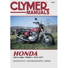 1974-1977 Honda 250 & 360cc Twins CLYMER MANUAL HON 250 & 360CC TWINS 74-77, Manufacturer: CLYMER, Manufacturer Part Number: M323-AD, Stock Photo - Actual parts may vary.