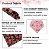 ADOGGYGO Floral Dog Bandana 2 Pack, Reversible Red Pink Rose