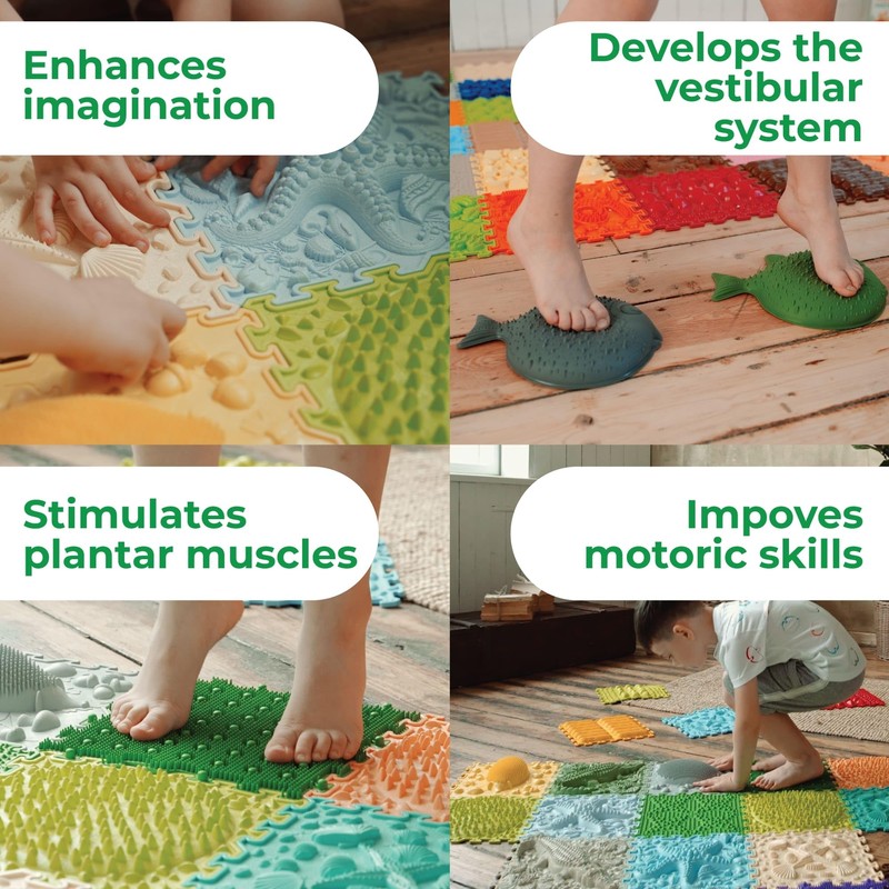 ORTO NATURE Massage Puzzle Floor Mats - Orthopedic Game Mat