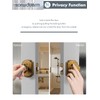 SORWDUERM 1 Pack Antique Brass Door Knobs Interior Privacy Door