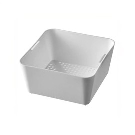 Drain Savior - 6.5-Inch Floor Drain Cover Alternative, Square Sink Drain Basket for Restaurants, Homes, and More, Commercial Sink Strainer with 0.19-Inch Holes, Versatile Plastic Drain Screen Basket