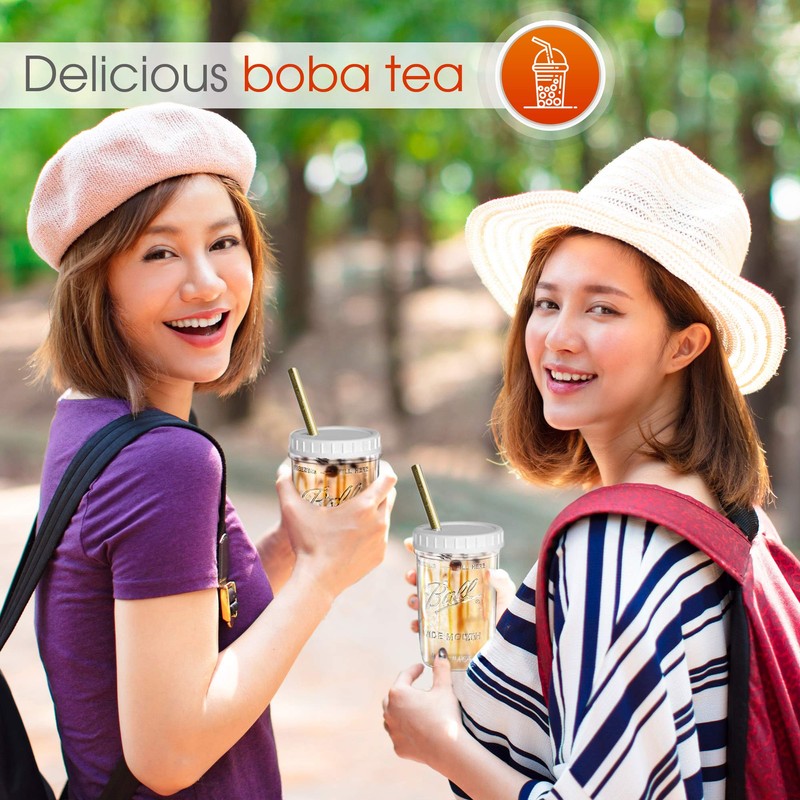Reusable Wide Mouth Smoothie Cups Boba Tea Cups Bubble Tea