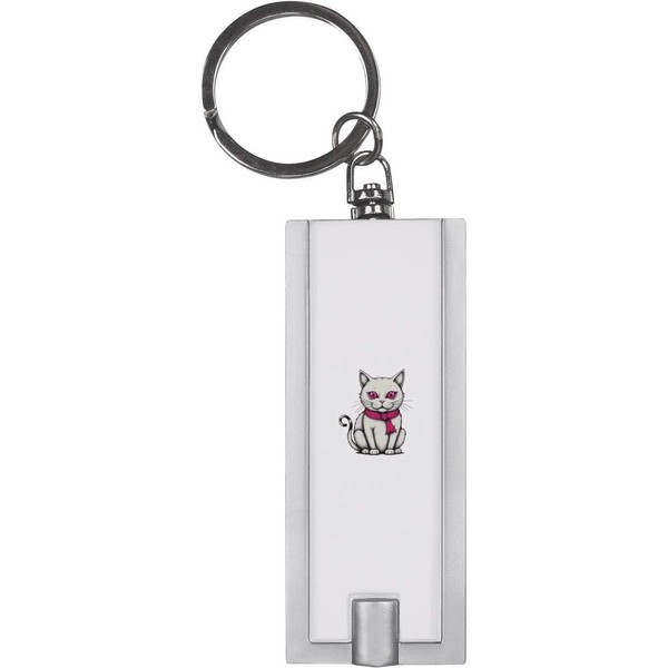 Azeeda 'Cat In Scarf' Keyring LED Torch (KT00039034)