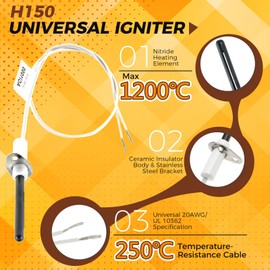 Universal Silicon Nitride Hot Rod Ignitor Replacement for Silicon Carbide Ignitors of Gas-Fired Forced-Air Furnaces, Water Heaters, Boilers