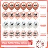 40th Birthday Balloons Decorations Rose Gold 40th Birthday Fabulous Balloons