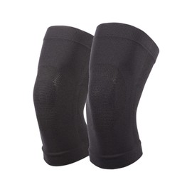yeloumiss Knee Support Elastic 1 Pair Knee Support Breathable Lightweight Knee Bandage for Arthritis, ACL, Injury Recovery Sports, Running, Fitness Unisex (XL, Black)