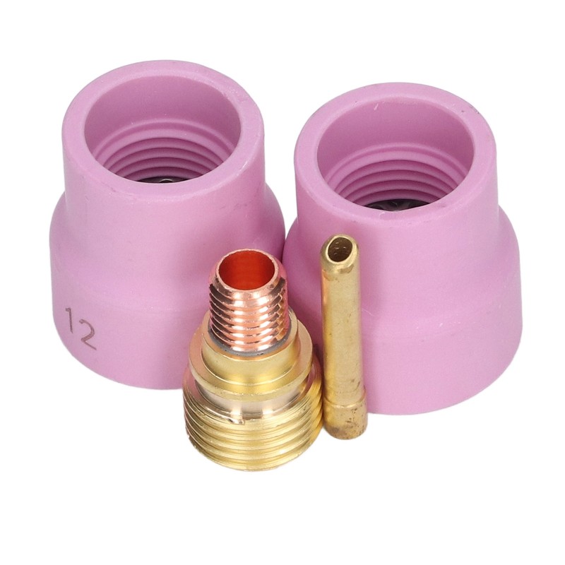 4Pcs TIG Welding Accessory Set Ceramic Nozzle 2.4mm Gas Lens