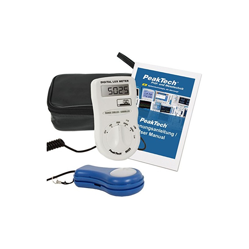 PeakTech P 5025 Digital Lux Meter with External Sensor and