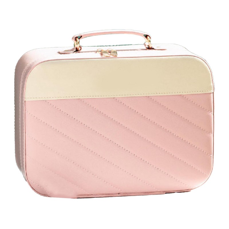 Makeup Case Large Capacity PU Leather Waterproof Portable Cosmetic Box