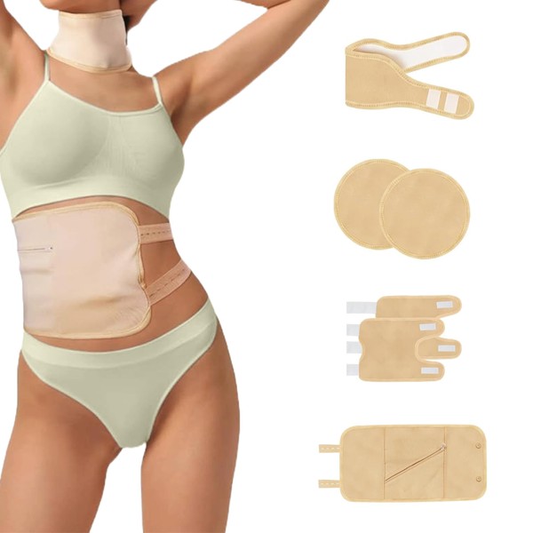 Ekob Castor Oil Pack Wrap (6 PCS), Reusable Cotton Compress