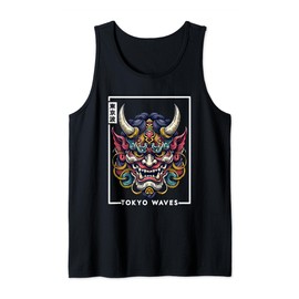 Yokai Oni Face Mask Japanese Devil Japanese Demon Oni Mask Tank Top