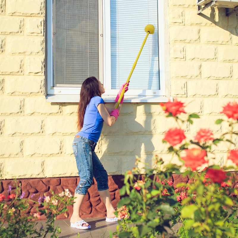 JAOTREL Dusters for Cleaning, Cobweb Duster with Extension Pole, Medium