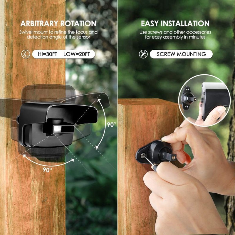 Motion Sensor with Driveway Alarm Sensor, Driveway Alarm Detector, Motion