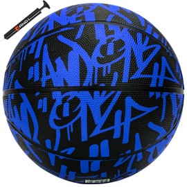 AND1 Street Ink 27.5 Baloncesto: Baloncesto de Goma de tamaño Juvenil para Uso en Interiores y Exteriores, construcción de Canal Profundo y Durabilidad, Ideal para niños y niñas de 9 a 11 años,