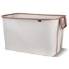 CleverMade Collapsible Laundry Basket Hamper - LUXE Cream Herringbone 2Pack