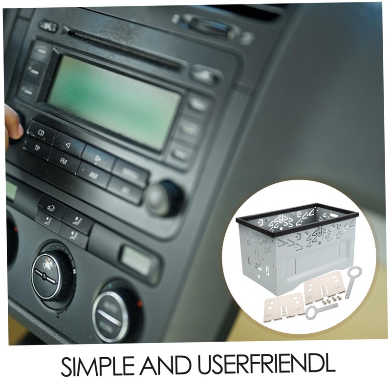 Operitacx Metal Frame Double Din Car Radio Mount Universal Mount