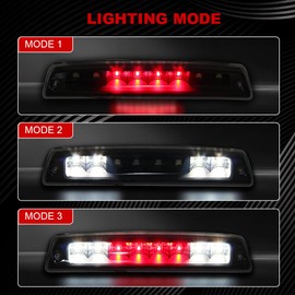 DimFlux Cargo Light LED High Mount Stop Light Compatible with 1994-2001 Dodge Ram 1500/2500/3500 3rd Brake Light Assembly 1995 1996 1997 1998 1999 2000 Third Brake Light（Black Smoked）