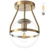 Bagood 8 Inch Mid Century Ceiling Light Modern Gold Semi