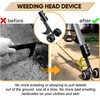 Miyobing Crevice Weeding Tools with Wheels, Hook Weed Remover Tool,